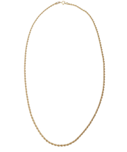 Load image into Gallery viewer, 18K Yellow Gold 2.2mm Diamond Cut Rope Chain Necklace 17 1/2&quot;
