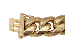 Load image into Gallery viewer, Mens 15ct T.W. Diamond XL 20mm Cuban Link Bracelet in 14k Gold 9&quot;
