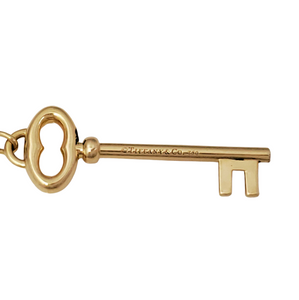 Tiffany & Co. 18k Yellow Gold Key Long Necklace 36"