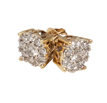 Load image into Gallery viewer, Mens 14K Yellow Gold 2.00ct T.W. Round Diamond Cluster Studs
