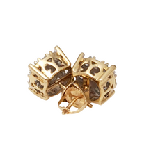 Load image into Gallery viewer, Mens 14K Yellow Gold 2.00ct T.W. Round Diamond Cluster Studs
