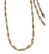 Load image into Gallery viewer, 2.00ct Diamond Custom Fancy Solid 10k Yellow Gold Link Chain Necklace 25&quot; 37.1g
