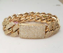 Load image into Gallery viewer, 18.00ct Diamond Cuban Link Bracelet In 14k Yellow Gold 22mm 276.9g 8 1/4&quot;

