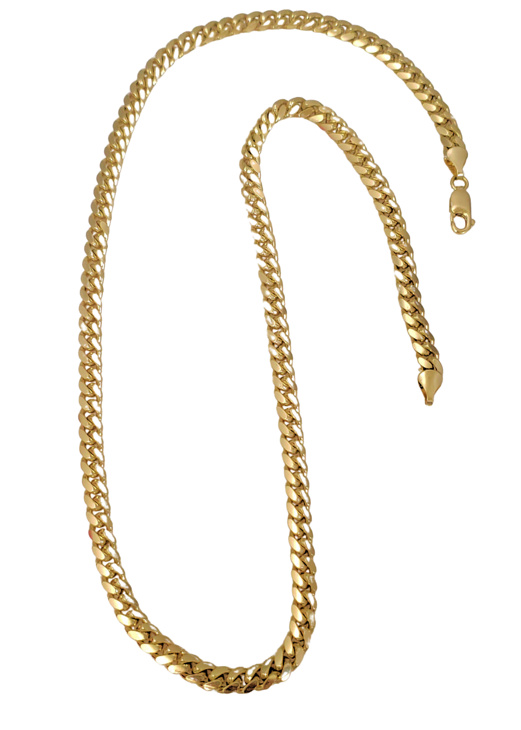 Mens 14K Yellow Gold 9.5mm Hollow Curb Link Chain Necklace 20