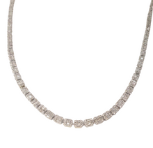 Load image into Gallery viewer, 12.00ct Baguette &amp; Round Diamond Tennis Necklace 22 1/2&quot;
