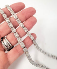 Load image into Gallery viewer, 12.00ct Baguette &amp; Round Diamond Tennis Necklace 22 1/2&quot;
