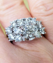 Load image into Gallery viewer, 14k White Gold 3.01ct Round Diamond Illusion Duo Wedding Engagement Ring Set

