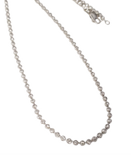 Load image into Gallery viewer, 14k White Gold 3mm Beaded Dog Tag Chain Necklace 22&quot;
