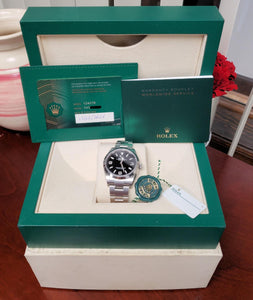 Complete Set Unworn 2021 Rolex Explorer 36m Stainless Steel Oyster Black Dial 124270