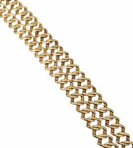 Mens 10k Yellow Gold 11.40ct Diamond Curb Link Chain Necklace 22"