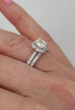 Load image into Gallery viewer, 1.70ct Cushion Cut Diamond Bridal Wedding Set In 14k White Gold
