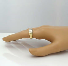 Load image into Gallery viewer, 14k YELLOW WHITE GOLD 1.00ct CHANNEL SET BAGUETTE DIAMOND BAR BAND RING
