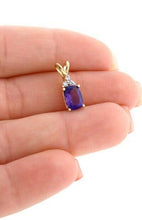 Load image into Gallery viewer, 14K GOLD 1 1/2ct RADIANT AMETHYST DIAMOND PENDANT
