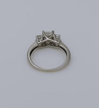 Load image into Gallery viewer, 14k WHITE GOLD 1.00ct PRINCESS CUT DIAMOND THREE STONE ENGAGEMENT RING
