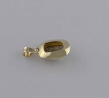 Load image into Gallery viewer, 14K YELLOW GOLD 7.00ct SYNTHETIC SMOKEY TOPAZ SOLITAIRE PENDANT CHARM 1.12&quot;
