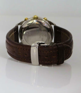 MEN'S GIRARD PERREGAUX GP 4900 18K GOLD & STEEL 38MM BLACK DIAL CHRONOGRAPH