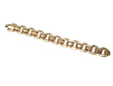 Load image into Gallery viewer, 14k Italian Yellow Gold Domed Beveled O Link Bracelet 18.6mm
