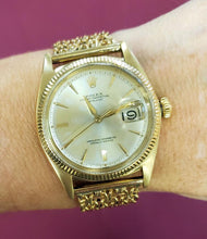Load image into Gallery viewer, 36mm Vintage 36mm Rolex Datejust 14k Yellow Gold With Custom Mesh Bracelet
