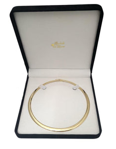 14K YELLOW GOLD 8mm OMEGA NECKLACE 18"