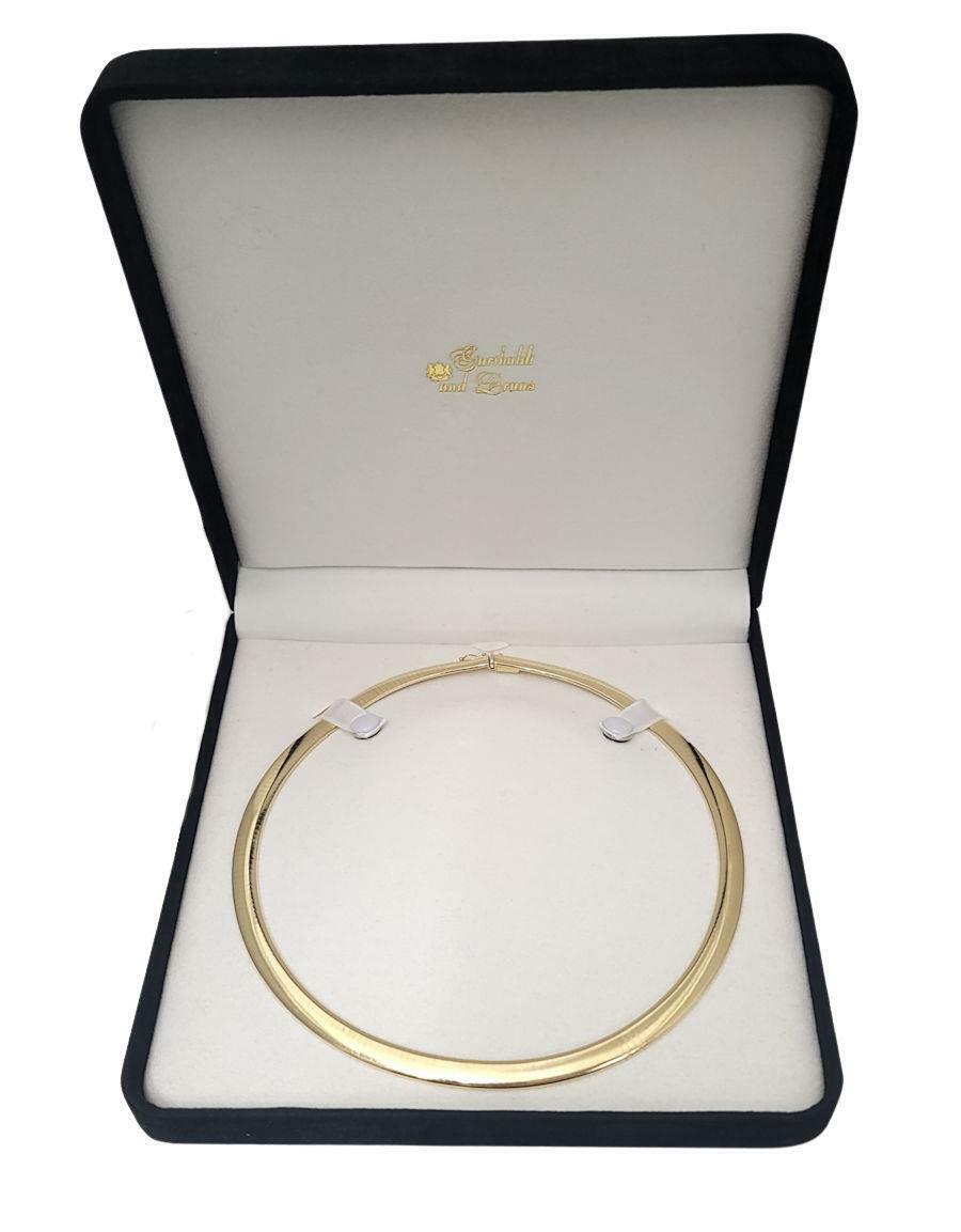 14K YELLOW GOLD 8mm OMEGA NECKLACE 18