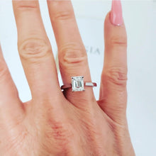 Load image into Gallery viewer, 1.50ct T.W. GIA Certified Emerald Cut Diamond Solitaire Engagement Ring in 14k
