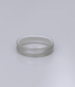 MENS 18k WHITE GOLD PLAIN HIGH POLISHED CONCAVE SOLID WEDDING BAND RING 6MM 10