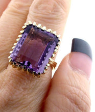 Load image into Gallery viewer, 14K YELLOW GOLD SYNTHETIC AMETHYST RING
