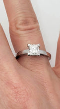 Load image into Gallery viewer, 14k White Gold 1.20ctw Diamond Princess Solitaire Engagement Ring
