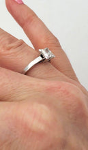 Load image into Gallery viewer, 14k White Gold 1.20ctw Diamond Princess Solitaire Engagement Ring
