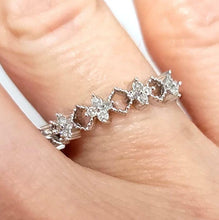 Load image into Gallery viewer, ALTERNATIING .15ct T.W. DIAMOND &amp; SQUARE STACKABLE BAND in 10K WHITE GOLD
