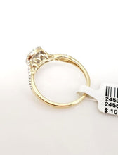Load image into Gallery viewer, .25ct DIAMOND PEAR COMPOSITE PROMISE RING in 10K YELLOW GOLD
