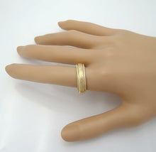 Load image into Gallery viewer, 14k YELLOW GOLD BRUSHED MILGRAIN WEDDING BAND CROWN 6MM
