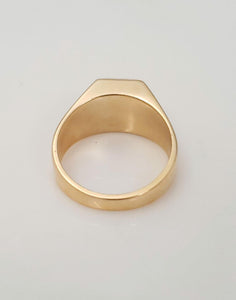 Mens 1.00ct Diamond Floating Solitaire Ring in 14k Yellow Gold