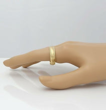 Load image into Gallery viewer, 14k YELLOW GOLD BRUSHED MILGRAIN WEDDING BAND CROWN 6MM
