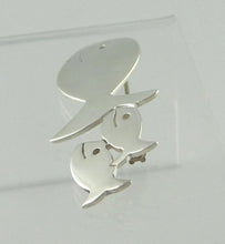 Load image into Gallery viewer, LADIES 925 STERLING SILVER 3 FISH SOLID FINE JEWELRY HIGH POLISH PIN BROOCH 1&quot;
