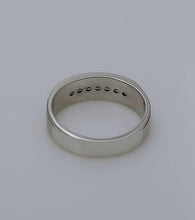 Load image into Gallery viewer, 14k WHITE GOLD 1/2ct SQUARE DIAMOND CHANNEL SET WEDDING BAND RING
