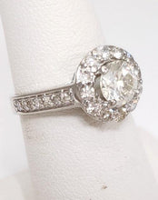 Load image into Gallery viewer, 1 1/2ct T.W. Round Diamond Halo Engagement Ring In 14k White Gold
