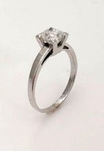 Load image into Gallery viewer, 14k White Gold 1.20ctw Diamond Princess Solitaire Engagement Ring
