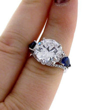 Load image into Gallery viewer, 11.65ct ROUND CZ ENGAGEMENT RING 18K WHITE GOLD SEMI MOUNT
