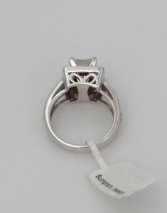 14k White Gold Princess Cut Square .77ct Diamond Engagement Ring Semi Mount