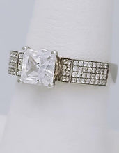 Load image into Gallery viewer, 1/2 CT. T.W PAVE DIAMOND SEMI MOUNT FOUR PRONG ENGAGEMENT RING IN 18K WHITE GOLD
