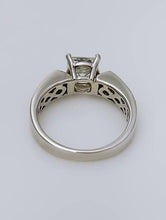 Load image into Gallery viewer, 1/2 CT. T.W PAVE DIAMOND SEMI MOUNT FOUR PRONG ENGAGEMENT RING IN 18K WHITE GOLD
