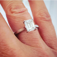 Load image into Gallery viewer, 1.50ct T.W. GIA Certified Emerald Cut Diamond Solitaire Engagement Ring in 14k
