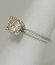 Load image into Gallery viewer, 14k White Gold 1.26ct VS2 Round Natural Diamond Solitaire Engagement Ring
