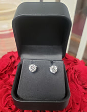 Load image into Gallery viewer, 1.95ct T.W. Round Brilliant Cut Diamond Studs Earrings in 14k White Gold
