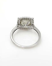 Load image into Gallery viewer, 1 1/2 CT. PRINCESS CUT DIAMOND DOUBLE HALO ENGAGEMENT RING IN 14K WHITE GOLD
