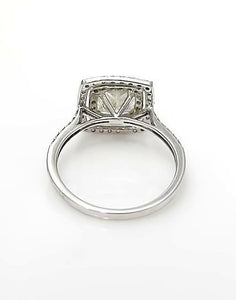 1 1/2 CT. PRINCESS CUT DIAMOND DOUBLE HALO ENGAGEMENT RING IN 14K WHITE GOLD