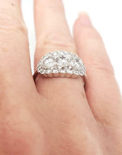 Load image into Gallery viewer, 1.33ct T.W. THREE DIAMOND VINTAGE STYLE RING IN 14K WHITE GOLD
