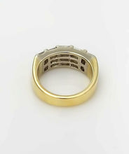 Load image into Gallery viewer, 14k YELLOW WHITE GOLD 1.00ct CHANNEL SET BAGUETTE DIAMOND BAR BAND RING
