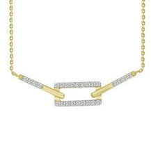 Load image into Gallery viewer, 10k YELLOW GOLD .25ct DIAMOND PAPERCLIP NECKLACE 18&quot;
